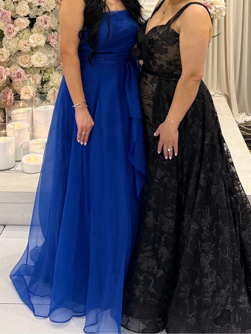 Royal Blue Strapless Maxi Evening Dress
